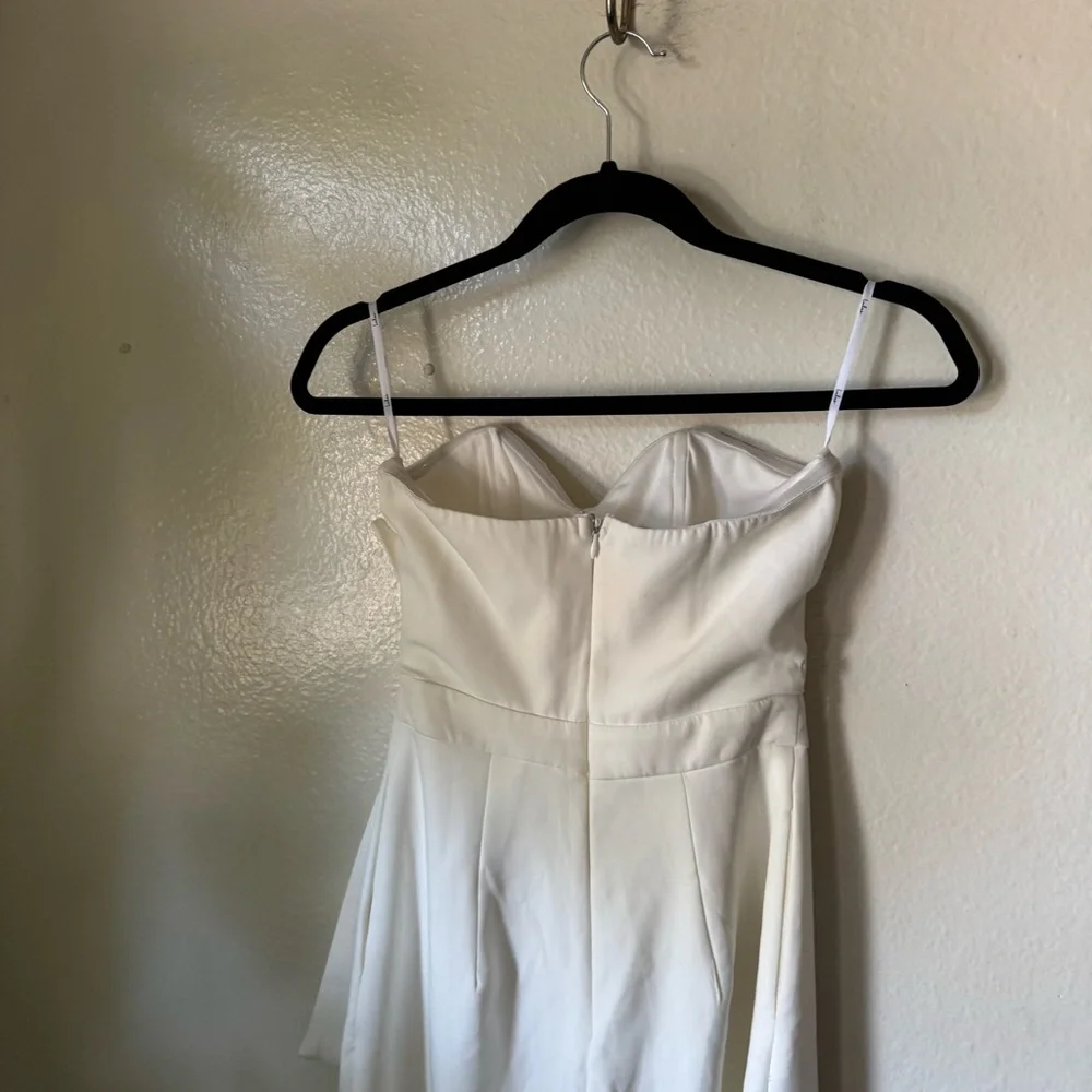 Lulus | Won a Heart White Strapless Wide Leg Jumpsuit - Picture 5 of 7